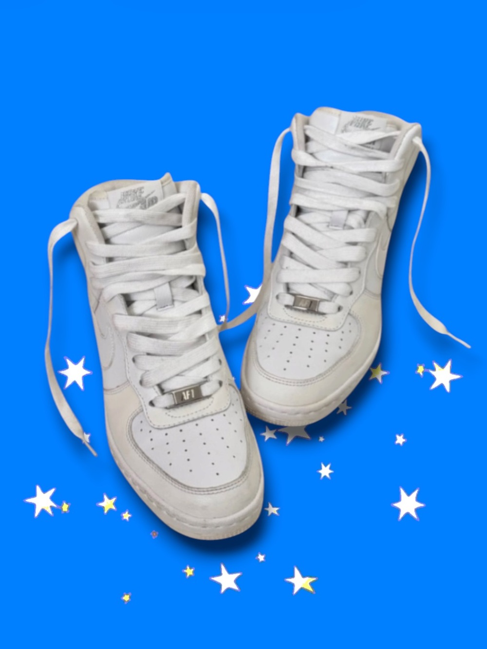 💗NIKE Lunar Force 1 Sky High AIR FORCE 1 "AF1" White Leather Wedge • 7US / 38EU